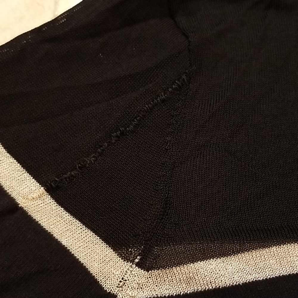 Vince Camuto Sweater - Black and Gold Stripes - Picture 6 of 6